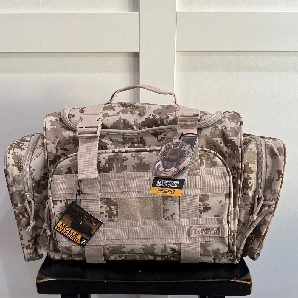 Highland Tactical - Desert Digi Camo Duffel Bag - Tan